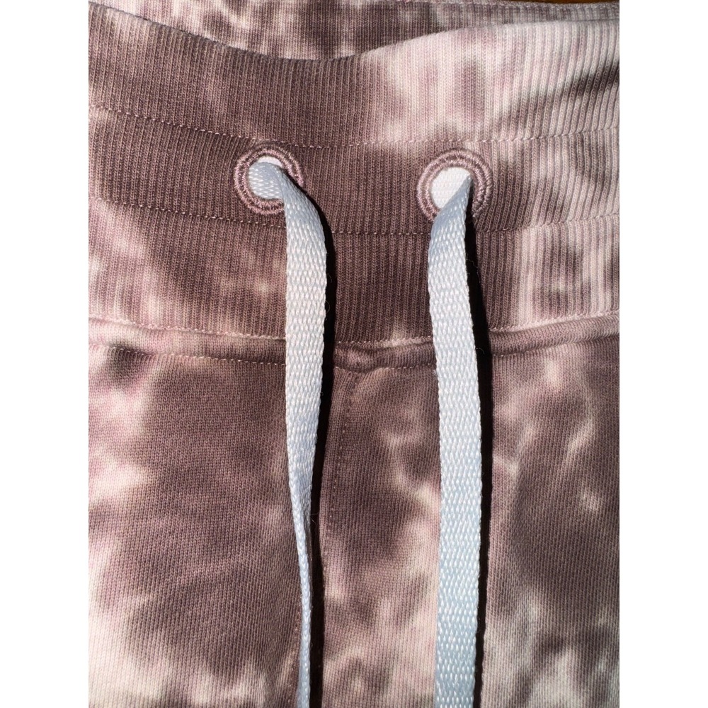 Lululemon Womens small Warm Down Joggers Brown Pink Marble Tie Dye Pockets